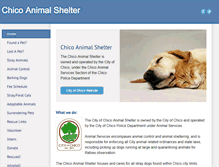 Tablet Screenshot of chicoanimalshelter.org